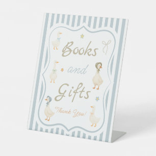 Vintage Silly Goose Baby Shower Books and Gifts Pedestal Sign