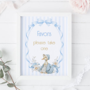 Vintage Silly Goose Blue Girl Favours Sign
