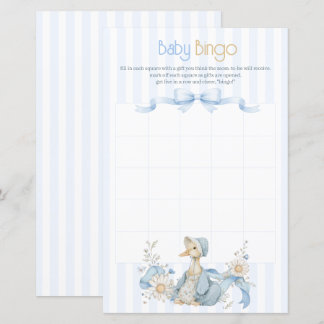 Vintage Silly Goose Pastel Blue Girl Bingo Game