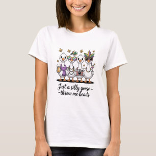 Vintage Silly Goose Throw Me Beads Matching Group T-Shirt