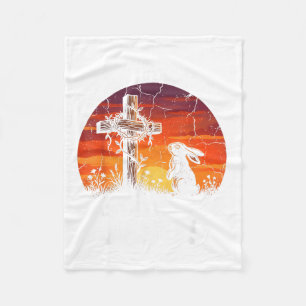 Vintage Silly Rabbit Easter is for Jesus Religious Fleece Blanket
