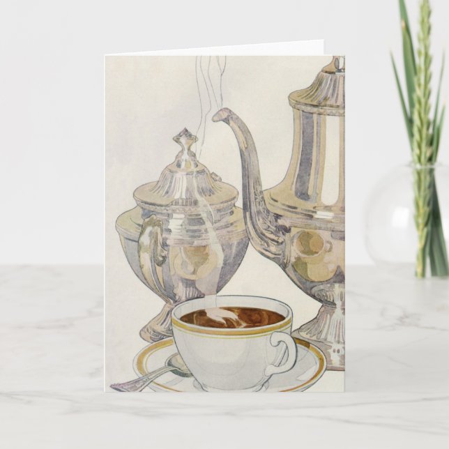 Vintage Silver Coffee Service Card (Front)