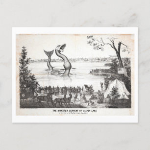Vintage Silver Lake Serpent Oddity Postcard