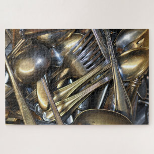vintage silverware puzzle