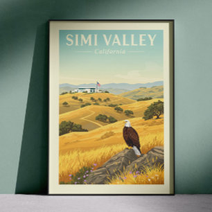 Vintage Simi Valley California Poster