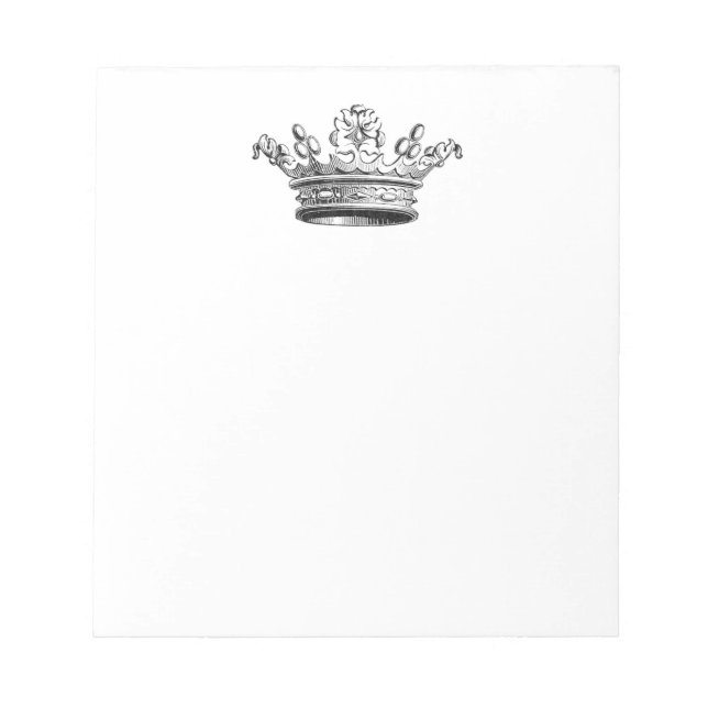 Vintage Simple Crown...notepad Notepad (Front)