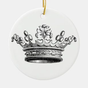 Vintage Simple Crown...ornament Ceramic Ornament