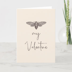 Vintage Simple Funny bee my Valentine's day Card