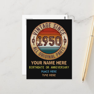 Vintage Since 1950 All Original Parts  Postcard
