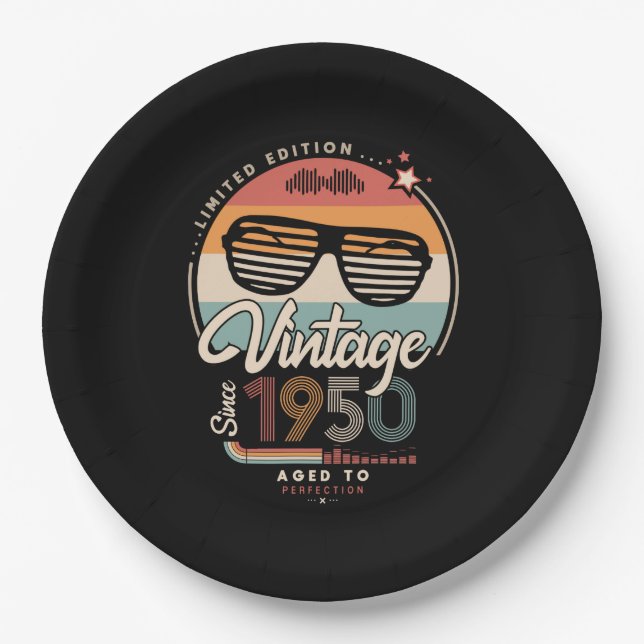 Vintage since 1950 paper plate (Front)
