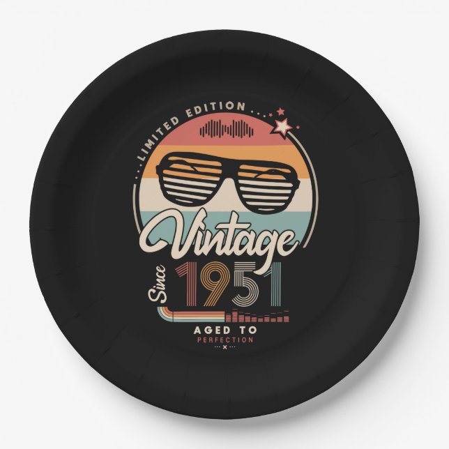 Vintage since 1951 paper plate (Front)