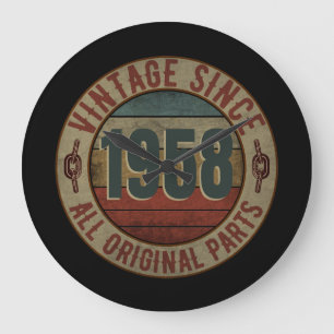 VINTAGE SINCE 1958 ALL ORIGINAL PARTS LARGE CLOCK