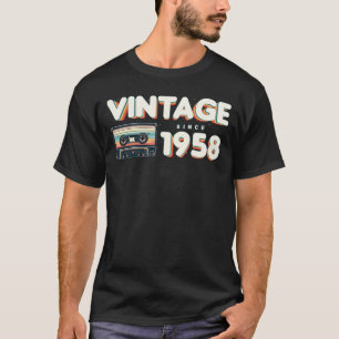 Vintage since 1958 Nostalgic & Vintage Music Birth T-Shirt