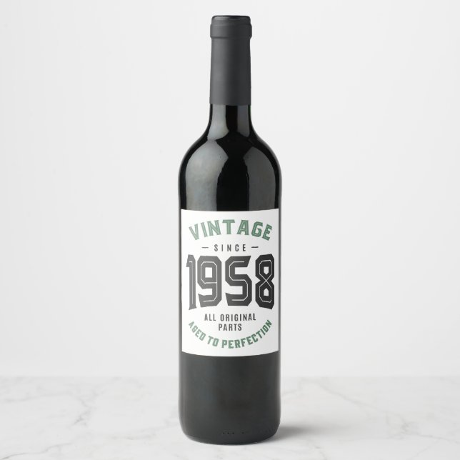 Vintage Since 1958 Wine Label (Front)