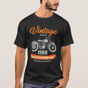 Vintage Since 1969 50th Birthday Motorcycle Biker T-Shirt