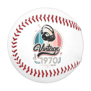 Vintage since 1970 headphones baseball