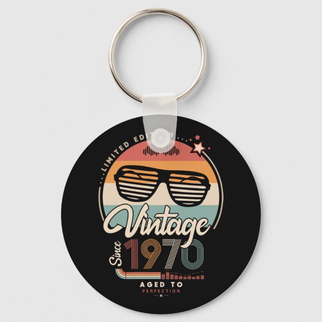 Vintage since 1970 key ring (Front)