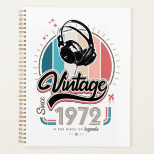 Vintage since 1972 headphones planner
