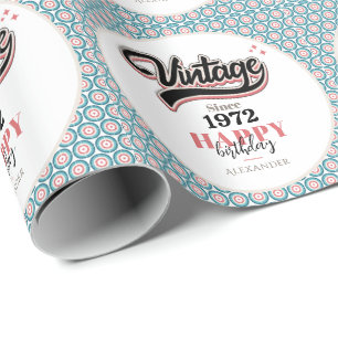 Vintage since - 1972 wrapping paper