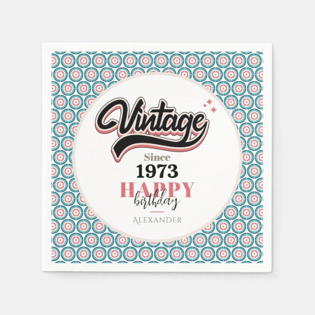 Vintage since - 1973 napkin (Front)