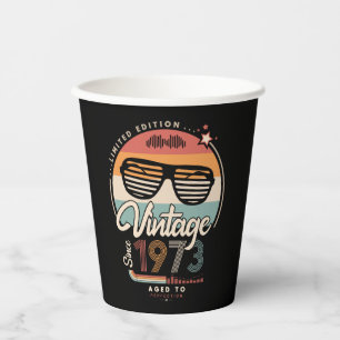 Vintage since 1973 paper cups