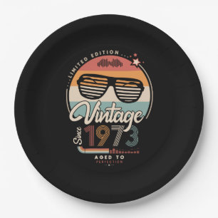 Vintage since 1973 paper plate
