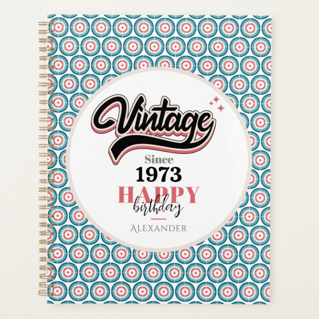 Vintage since - 1973 planner (Front)