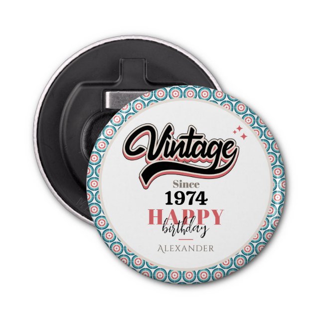 Vintage since - 1974 bottle opener (Front)