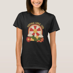 Vintage Since 1974 Retro Sunshine Flower 48th Happ T-Shirt