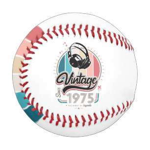 Vintage since 1975 headphones baseball