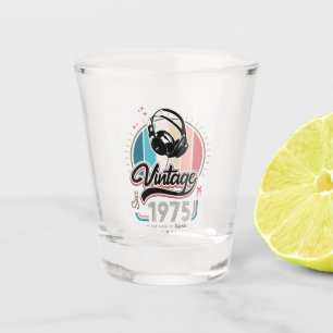 Vintage since 1975 headphones shot glass