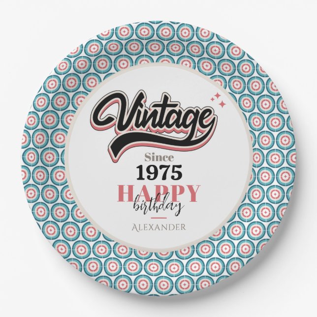 Vintage since - 1975 paper plate (Front)