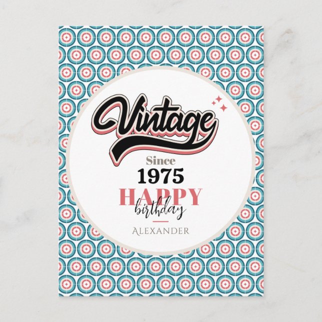 Vintage since - 1975 postcard (Front)