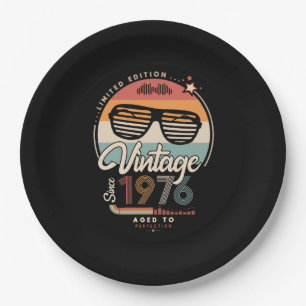 Vintage since 1976 paper plate