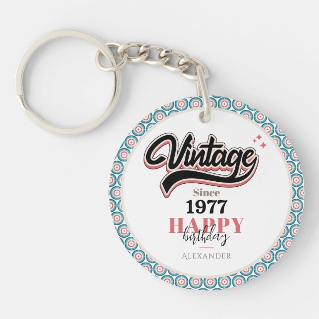 Vintage since - 1977 key ring (Front)