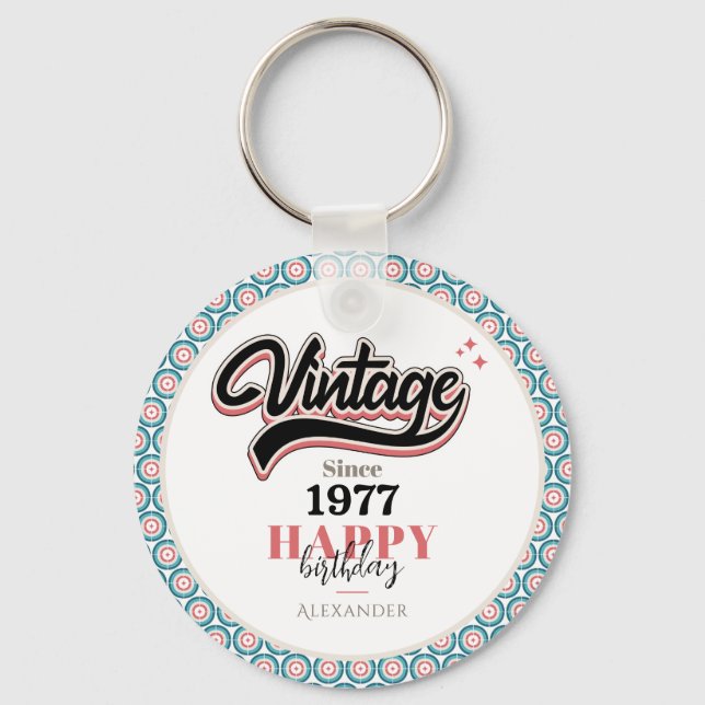 Vintage since - 1977 key ring (Front)