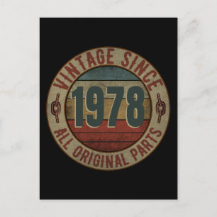 VINTAGE SINCE 1978 ALL ORIGINAL PARTS. POSTCARD