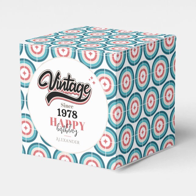 Vintage since - 1978 favour box (Front Side)