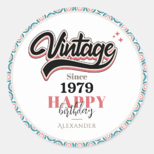 Vintage since - 1979 classic round sticker
