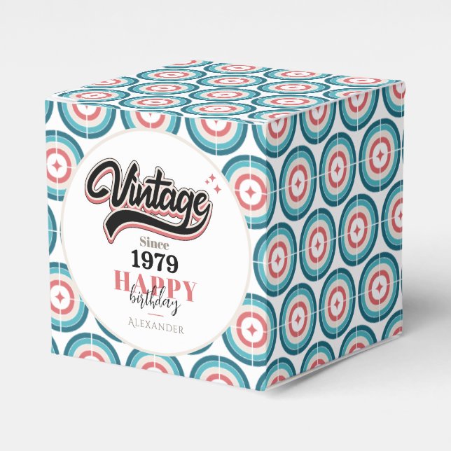 Vintage since - 1979 favour box (Front Side)