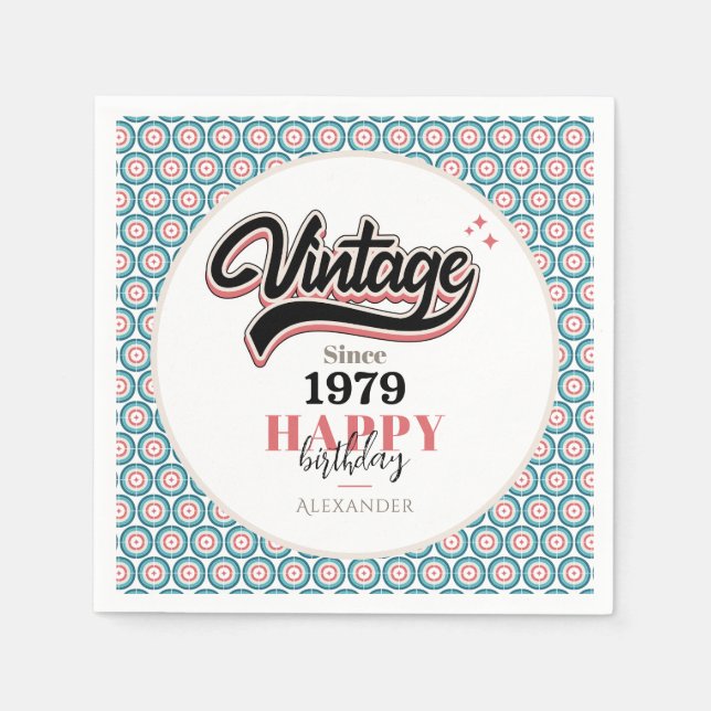Vintage since - 1979 napkin (Front)
