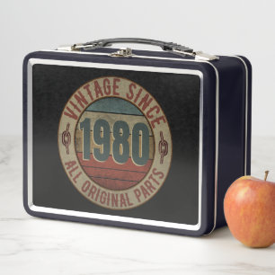 VINTAGE SINCE 1980 ALL ORIGINAL PARTS. METAL LUNCH BOX