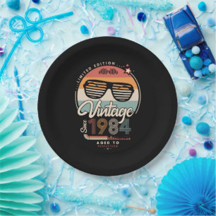 Vintage since 1984 paper plate