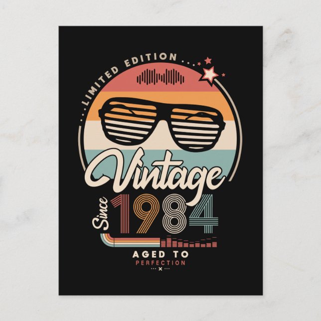 Vintage since 1984 postcard (Front)