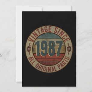 VINTAGE SINCE 1987 ALL ORIGINAL PARTS. INVITATION