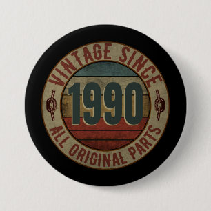 VINTAGE SINCE 1990 ALL ORIGINAL PARTS. 7.5 CM ROUND BADGE
