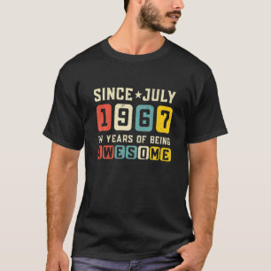 Vintage Since July 1967 54 Years Of Being Awesome T-Shirt