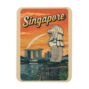 Vintage Singapore The Merlion mascot gifts Magnet