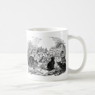 Vintage Singing Cats Coffee Mug