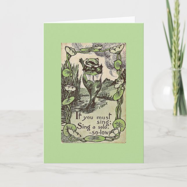 Vintage - Singing Frog, Card (Front)